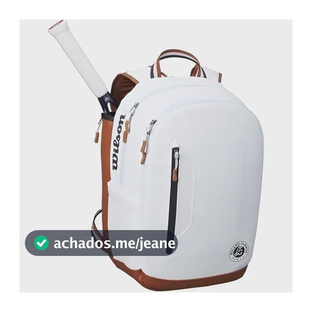 Mochila Raqueteira Wilson Roland Garros Tour Branca Cor Branco