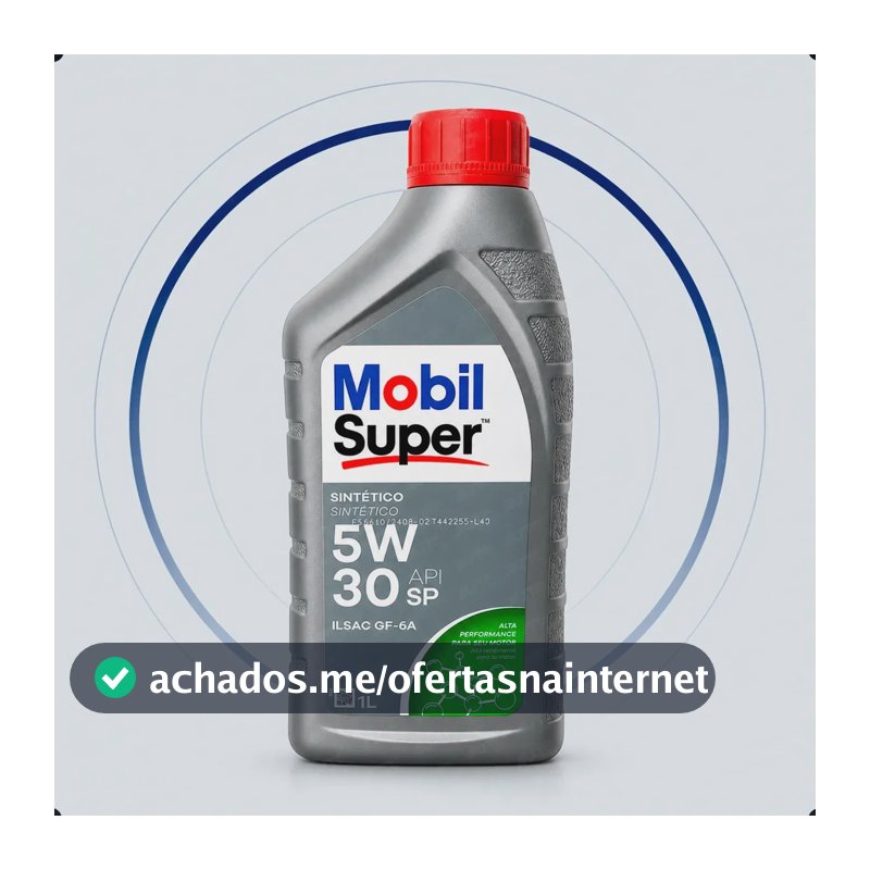 Óleo Mobil Super 5W30 Sintético API SP Para Motores Flex Gasolina Etanol e GNV Original