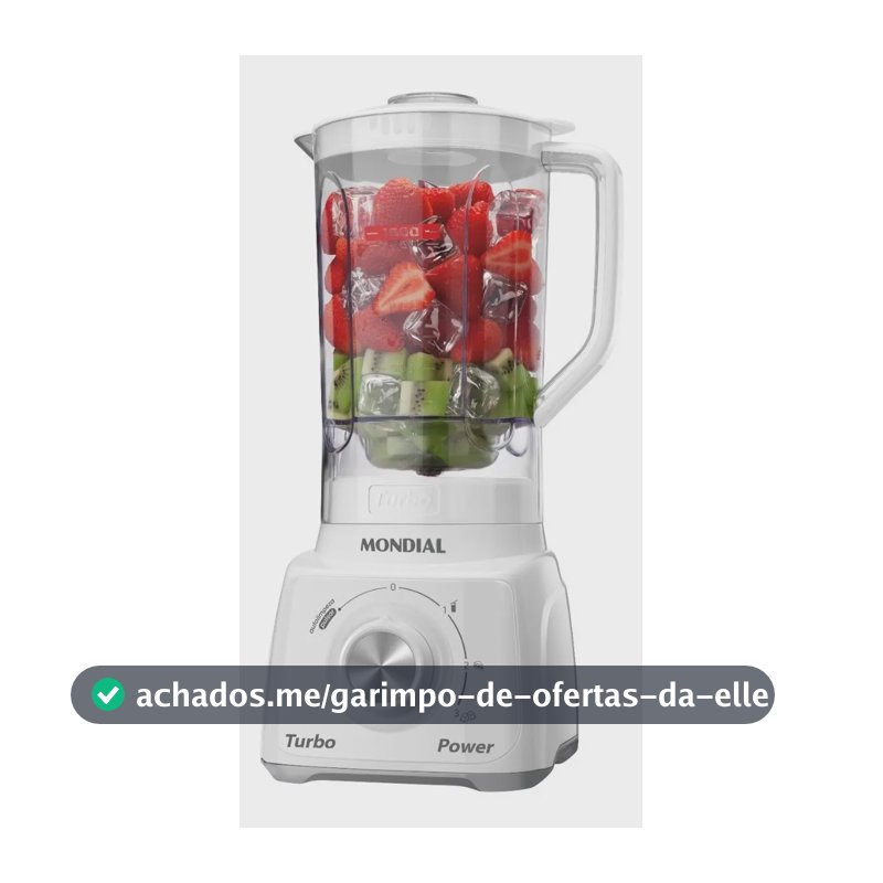 Liquidificador Turbo Power Mondial 550W L-99 WG
