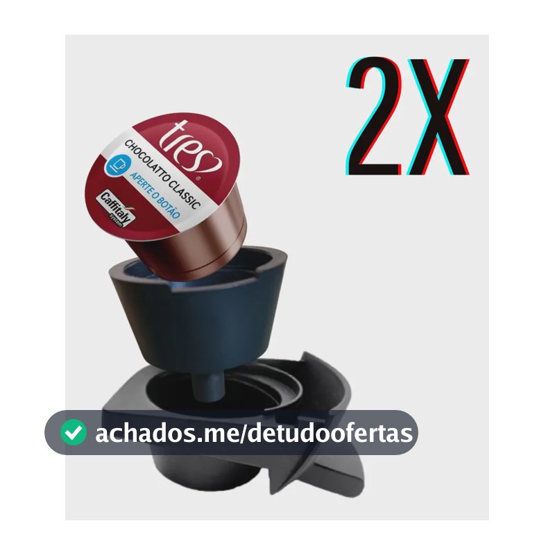2x Adaptador Cápsula Três Corações Máquina Dolce Gusto Preto