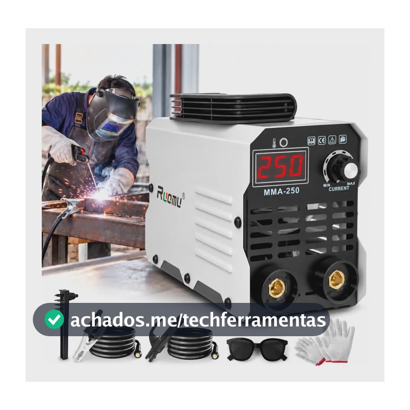 Máquina De Solda Inversora Portátil Sem Gás Mma 250A