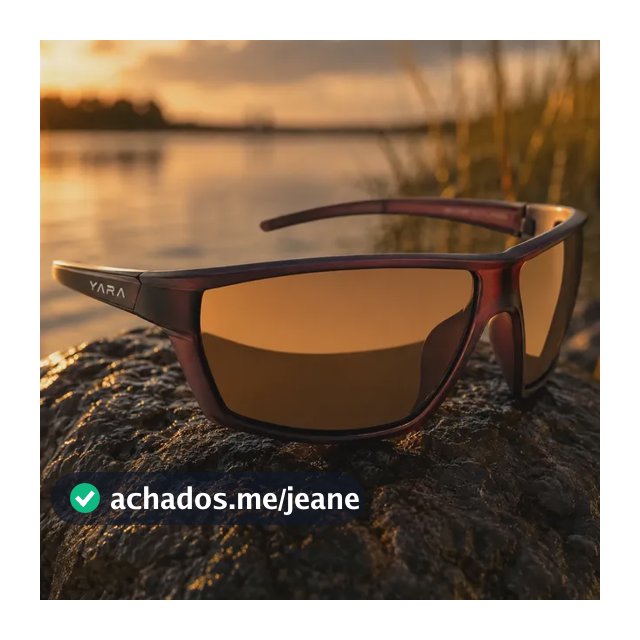 Óculos Pesca Polarizado Uv400 Yara C2408 C2407 Lente Marrom Marrom