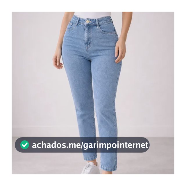 Calça Jeans Mom Stillger Feminina Cintura Alta Cor Clara