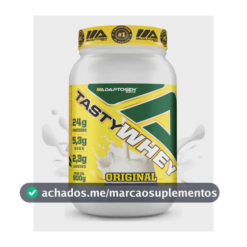 Tasty Whey 3w Adaptogen 912g Proteína Do Soro De Leite Sabor Original