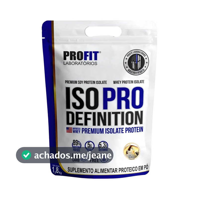 Whey protein Profit Iso Pro Definition em pó sabor Baunilha x 1.814kg