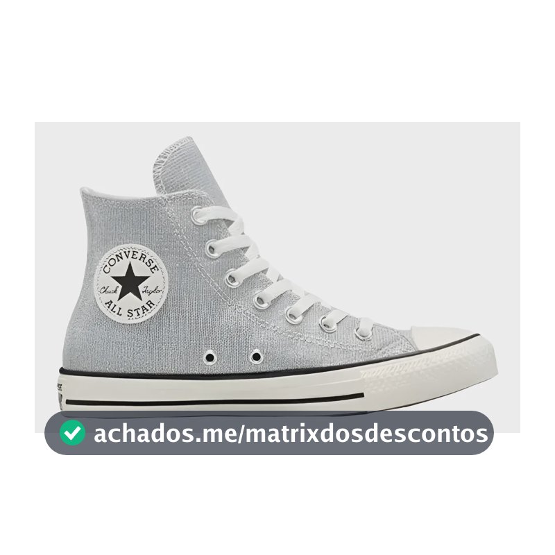 Tênis Chuck Taylor All Star Shine Cano Alto Prata Brilhoso Prateado 39