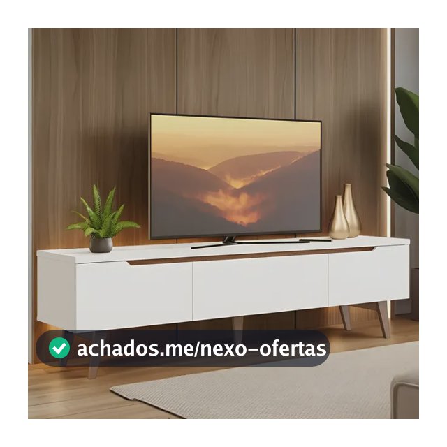 Rack Para Tv Até 75 Polegadas Madesa Brest 2 Portas 1 Gave B Cor Branco