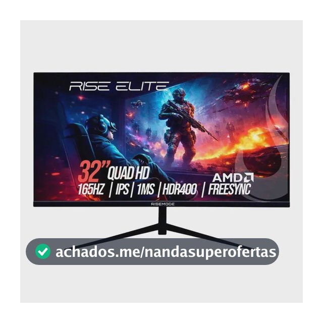 Monitor Gamer Rise Mode 32  2k 165hz 1ms Ips Preto
