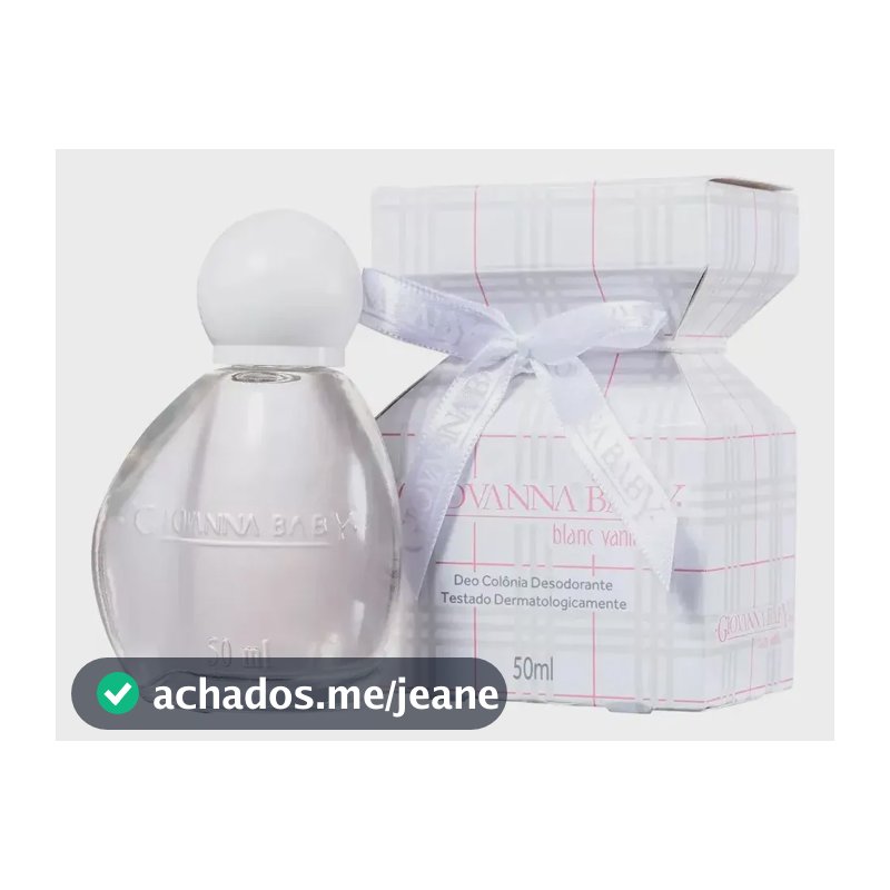 Deo Colônia Giovanna Baby Blanc Vanilla 50ml Floral Cruelty-Free