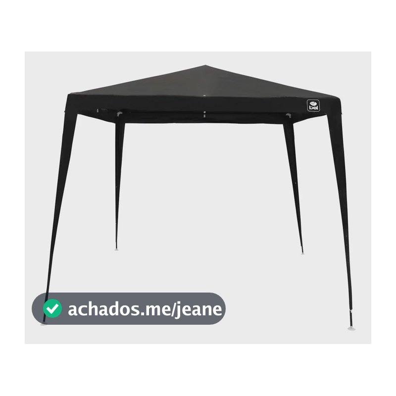 Tenda Gazebo 3x3m Polietileno Preto Capacidade 12 Pessoas Bel Fix