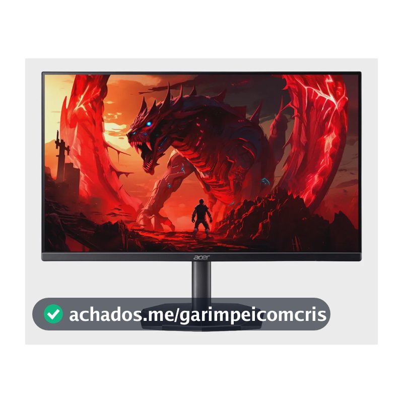 Monitor Gamer 27" Acer Nitro KG0 KG270 P0bi com Tela LED VA Full HD 144Hz 1ms GtoG AMD FreeSync Game Mode 8 Modos 99% sRGB e Design ZeroFrame