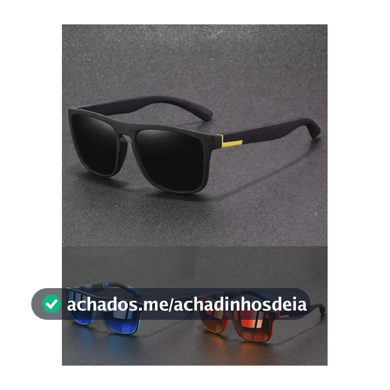 Oculos Polarizado Masculino De Sol Esportivo Pesca Uv400 Top Preto