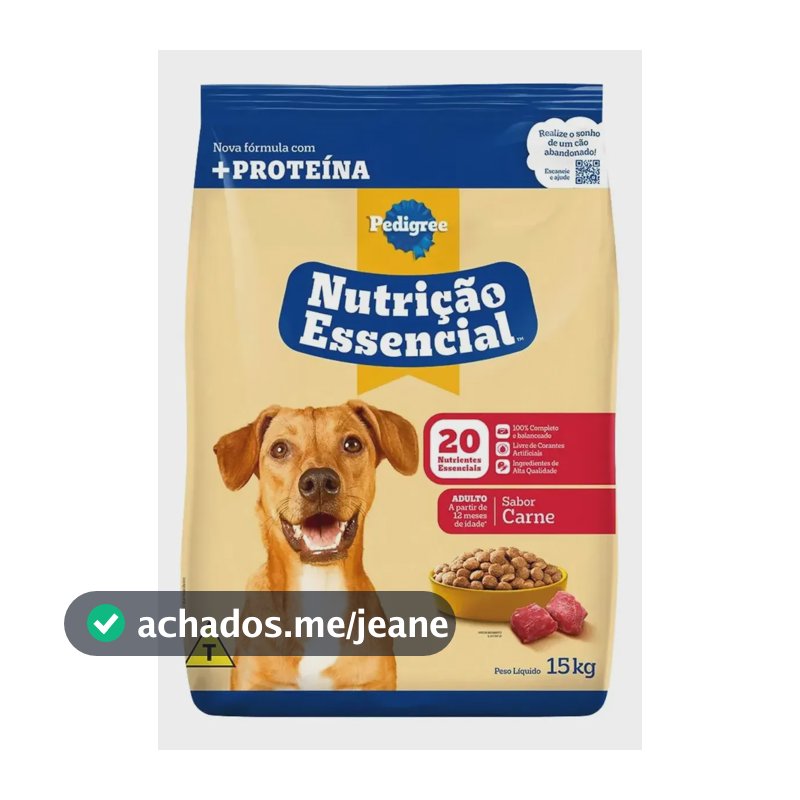 Pedigree Nutrição Essencial Adulto Para Cão Adulto