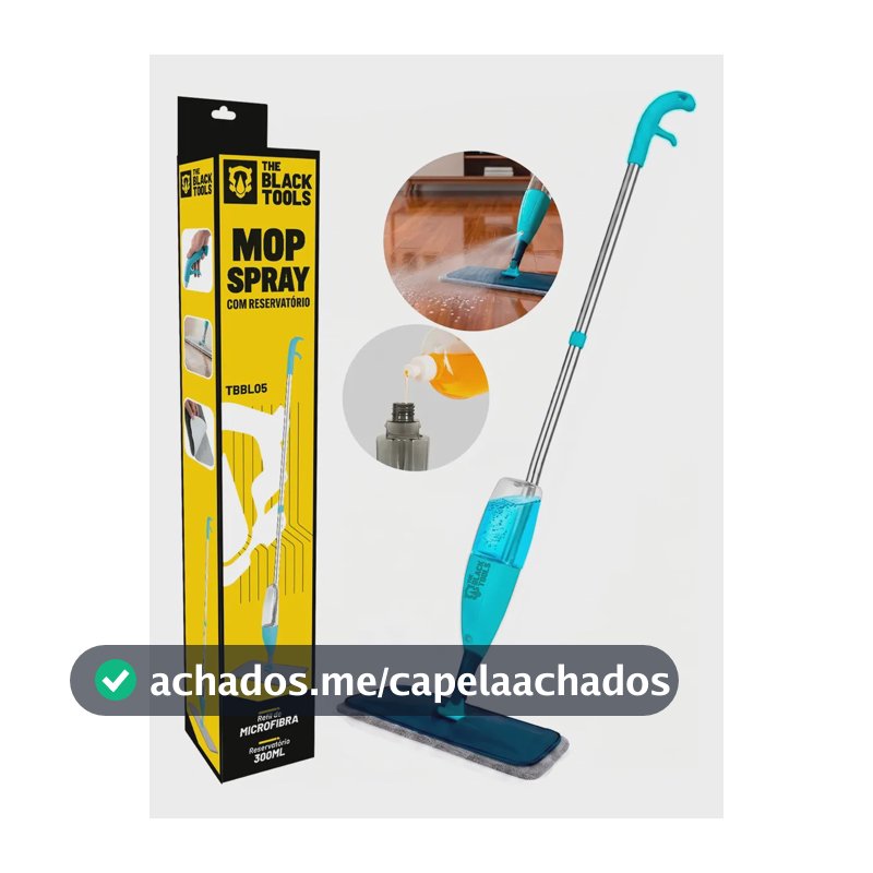 Mop Spray Rodo Com Reservatorio Vassoura Magica Limpeza  Azul