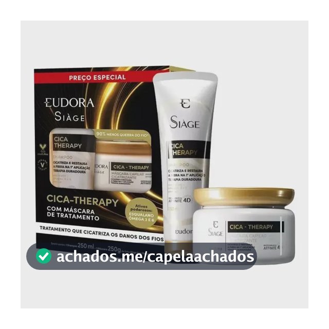 Kit Eudora Siage Cica-Therapy Shampoo 250ml + Máscara 250g