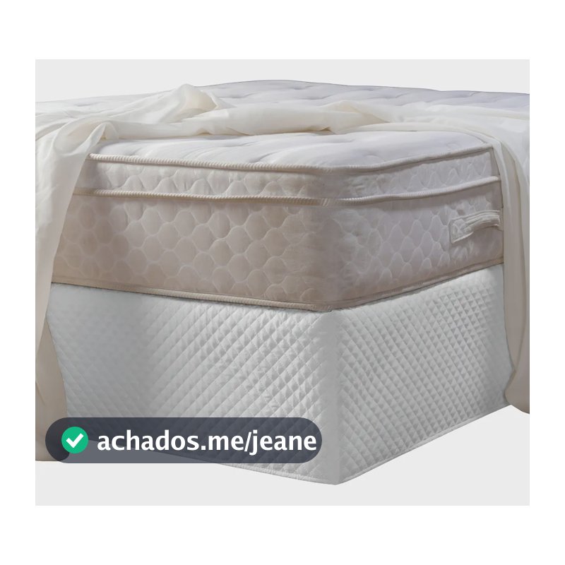 Saia Box Casal Padrão Matelassê Ultrassônico Com Elástico Cor Branco