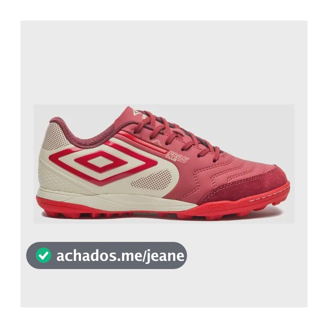 Chuteira Society Pro 5 Bump Club Umbro Scooter/white Asparagus/vermelho 42 Br