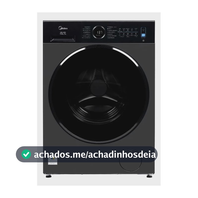 Lava e Seca 11,5kg Titanium Slim Midea Conectada 12V