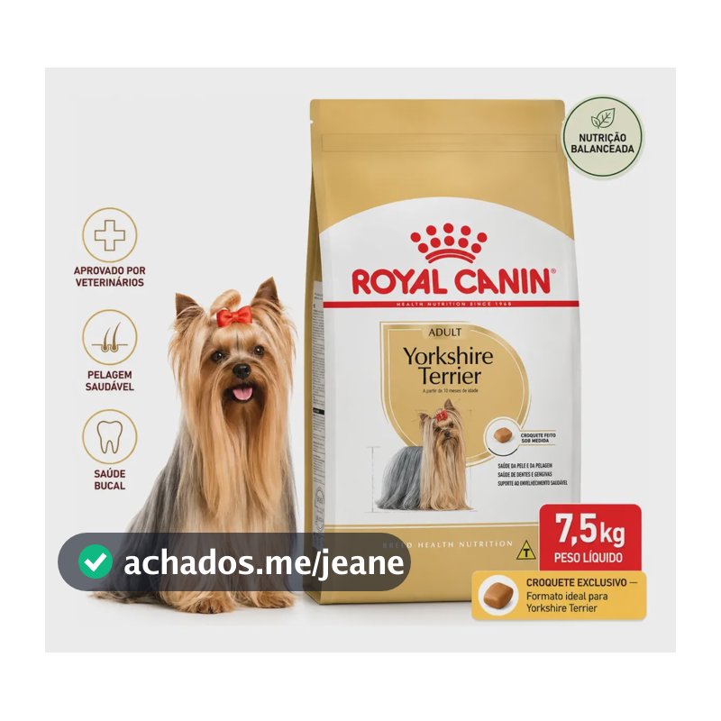 Ração Royal Canin Yorkshire Terrier Cães Adultos 7,5kg