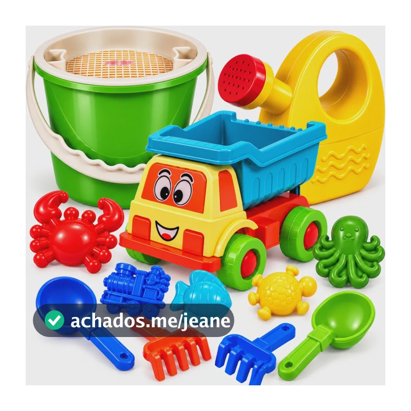 Kit Balde De Praia Brinquedo Infantil 12pçs Baldinho Areia