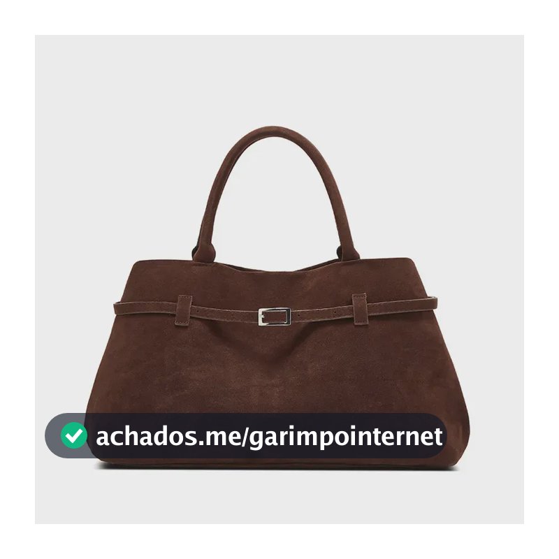 Dazzy Bolsa Tote de Camurça Marrom Ombro Feminina com Alças Formato Espaçoso Tote Fecho de Ímã Seguro