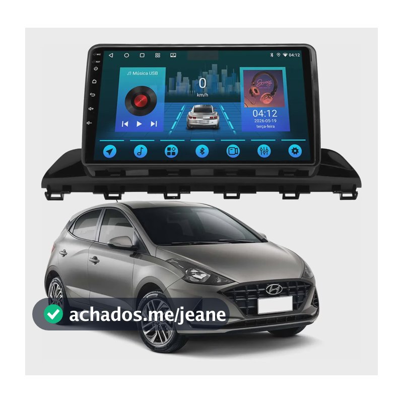 Multimídia Hb20 2020 A 2024 2+64gb Quadcore Carplay 9p Preto