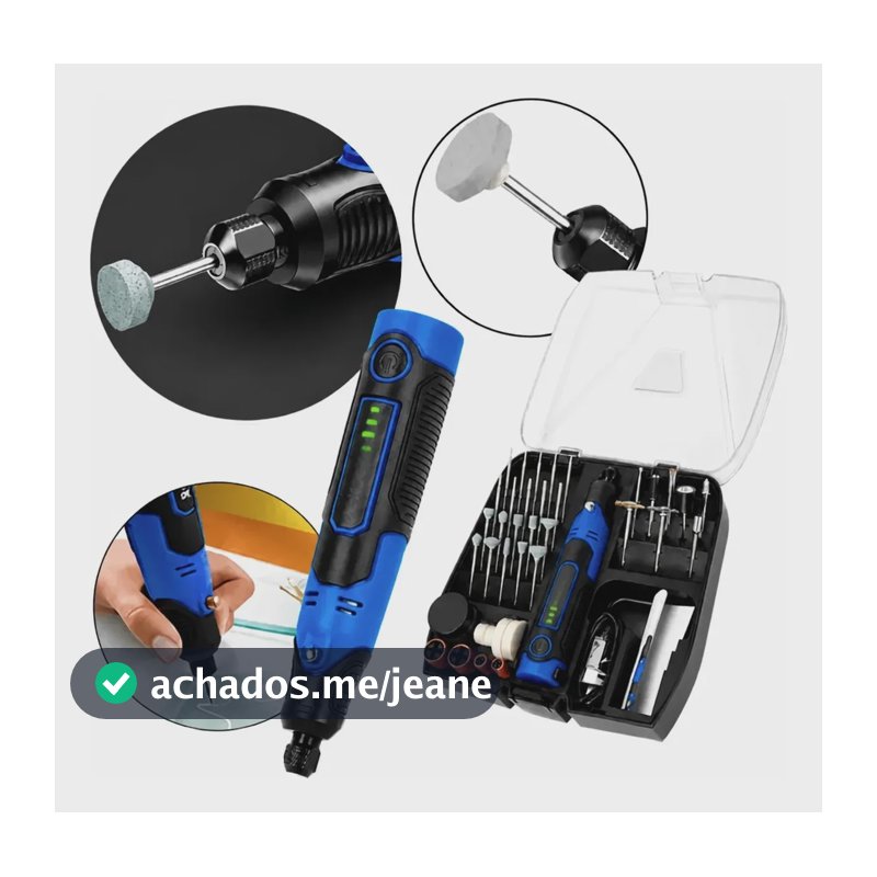 Mini Retífica Portátil Multifuncional Sem Fio 57 Em 1