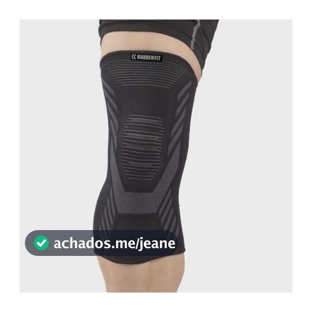 Joelheira De Compressão Elástica Cross Corrida Fit Premium Cor Preto Tamanho G