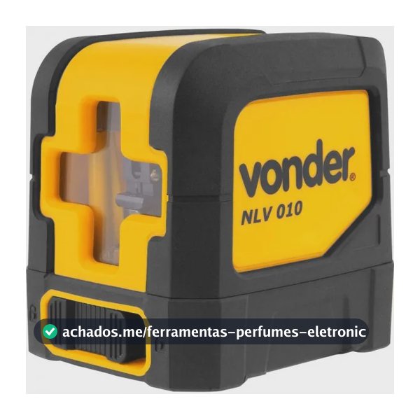 Nível Laser de Linhas Cruz Vonder Nlv 010 Alto Nivelador 10m A Bateria Cor Preto/Amarelo