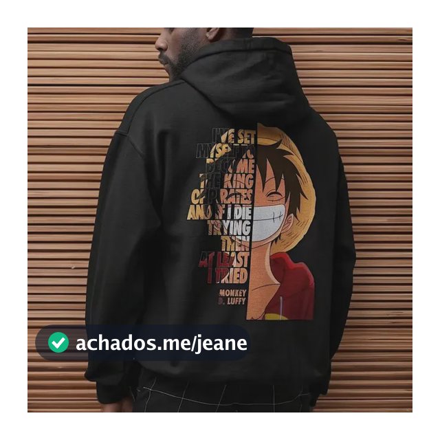 Moletom Luffy Unissex Anime One Piece Rei Dos Piratas Otaku
