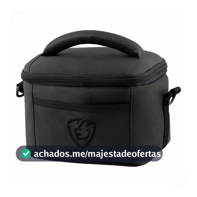 Lancheira térmica Everbags Fit-lancheira 7L em tecido emborrachado Preto