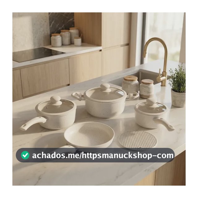 Jogo Panela Ceramica Antiaderente 5pç Tampa Silicone Induçao Bege