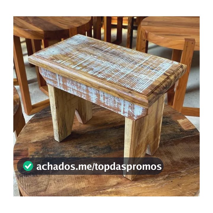 Banquinho Baixo Artesanal Madeira Rustico Pronta Entrega