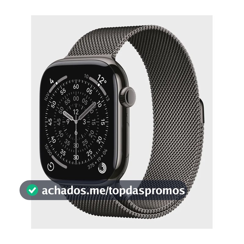 Apple Watch Series 11 GPS + Cellular - Caixa ardósia de titânio – 46 mm - Pulseira ardósia estilo milanês – P/M - Distribuidor Autorizado