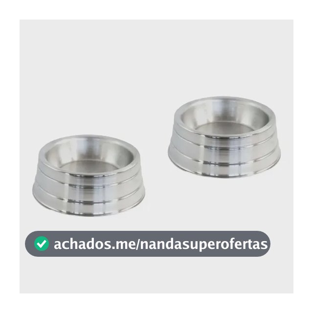 2 Potes Pesados Ração Água Ração Pequeno 750ml Cachorro Gato Cor Prateado