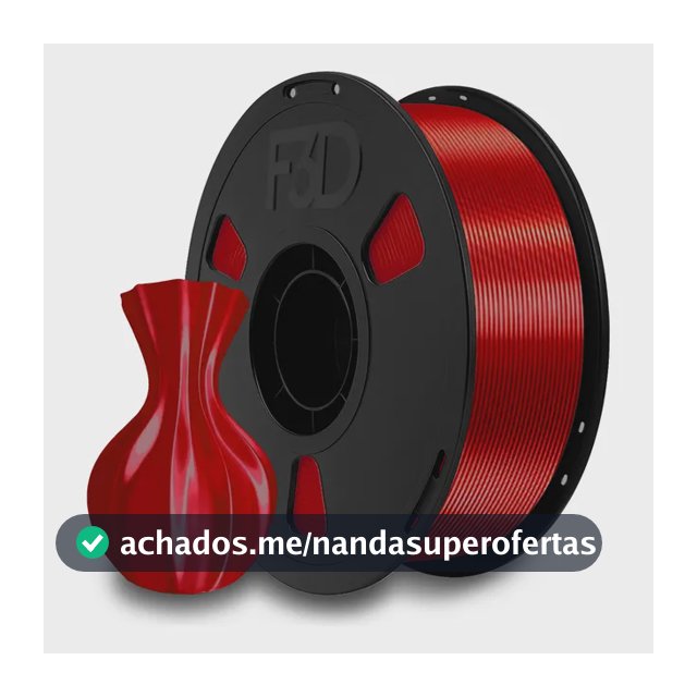 Filamento Pla Silk Vermelho Pérola Impressora 3d F3d 1kg Vermelho