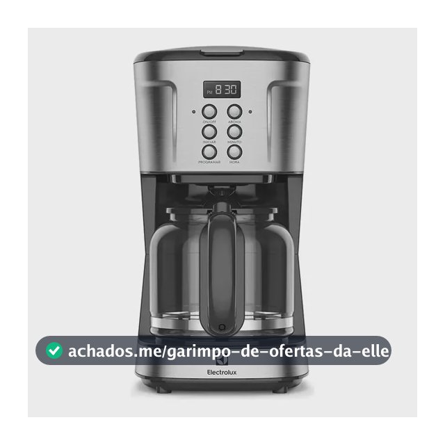 Cafeteira Elétrica Electrolux Digital 38 Xícaras Experience Programável com Timer Cor Inox ECM30