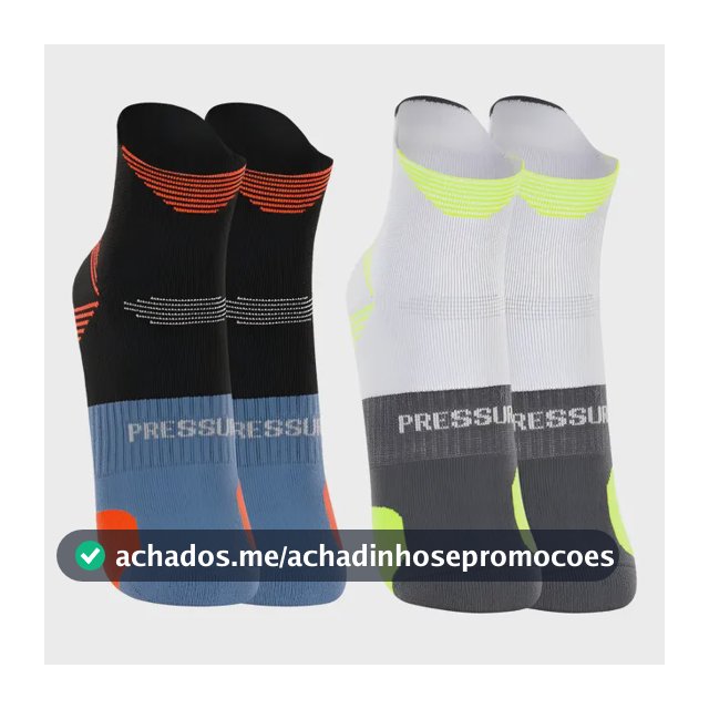 2 Pares Meia Poliamida Lupo Corrida Power Anti Bolha Curta