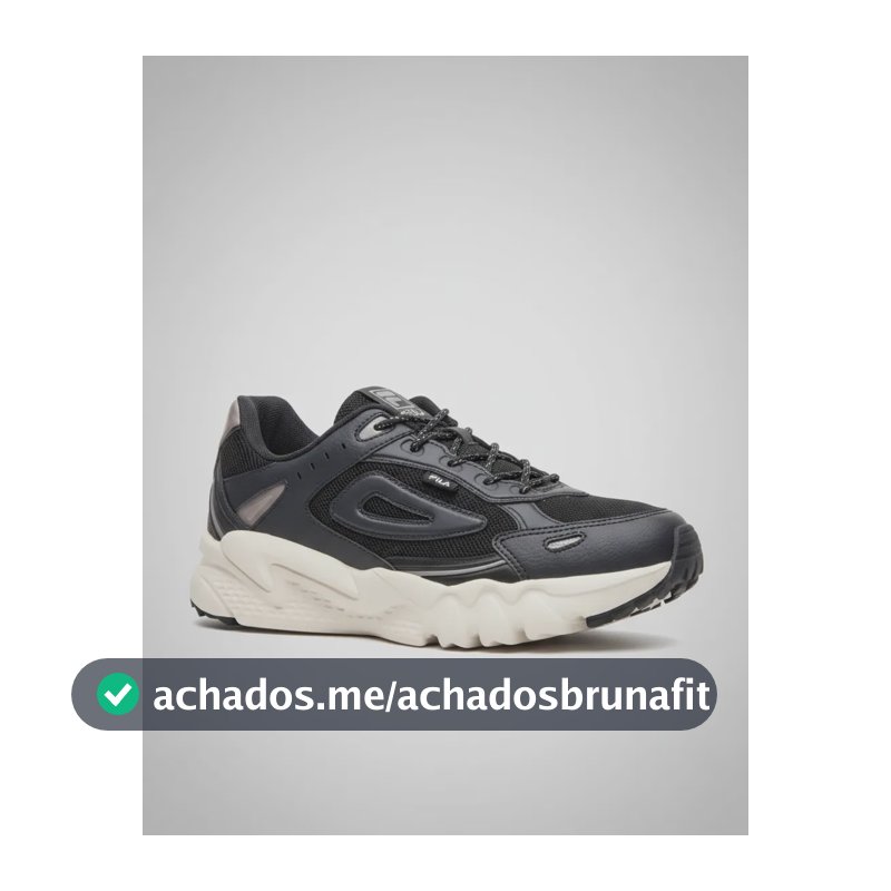 Tênis Fila Venture Tracer 2 Masculino Confortável Original Preto Fungi 40 Br