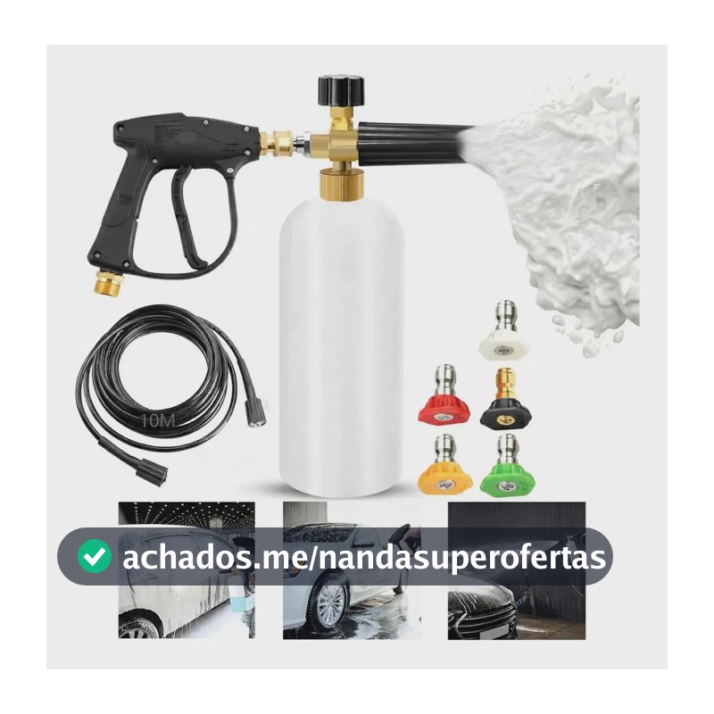 Snow Foam Engate Registro Bicos Coloridos 10m Mangueira