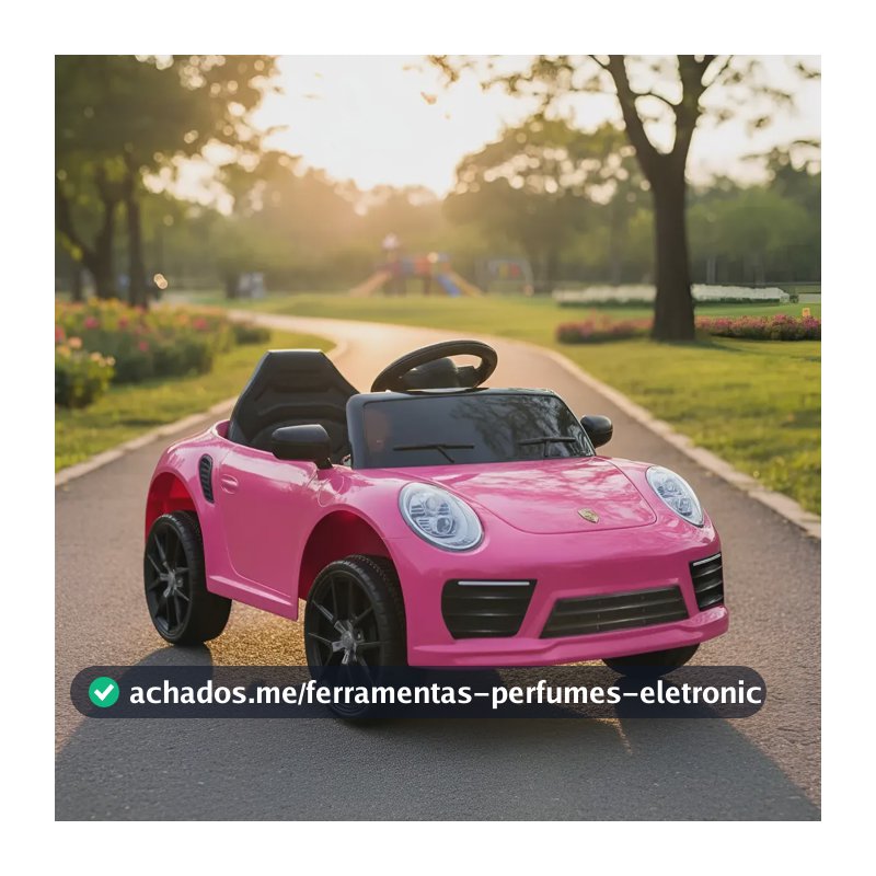 Carro Carrinho Eletrico De Passeio Infantil Com Luz E Som Cor Rosa Voltagem Do Carregador 127/220v