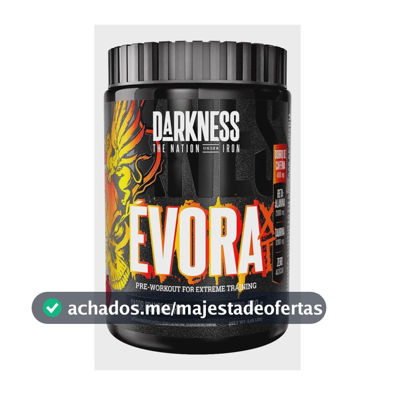 Suplemento em pó Darkness Pré Treino Évora sabor Laranja x 300g