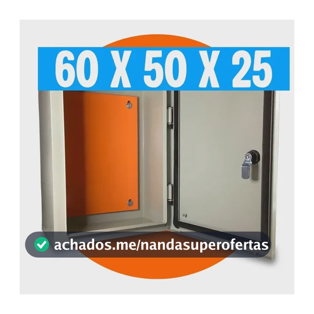 Caixa Montagem Painel Eletrico 60x50x25 Quadro Comando Autack Componentes Elétricos 600x500x250 Lisa Sem Flange