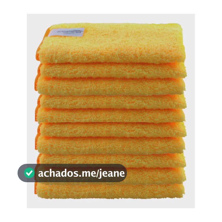 Kit 10 Flanelas Microfibra Premium 60x40 Amarela Autoamerica
