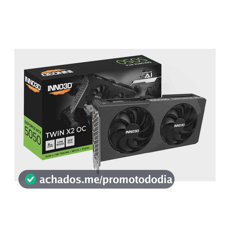 Placa de Vídeo INNO3D RTX 5050 TWIN X2 8GB GDDR6 Geforce Nvidia 4K