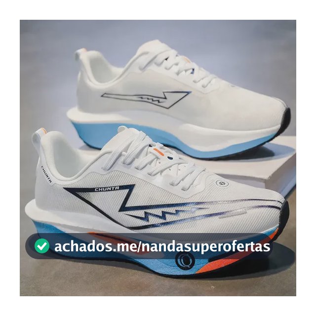 Tênis Chunita Esportivo Com Solado Grosso Para Corrida Branco| Geometric 42
