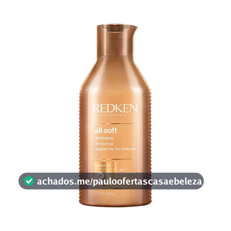 Shampoo Hidratante para Cabelos Secos e com Brilho All Soft Redken 300ml