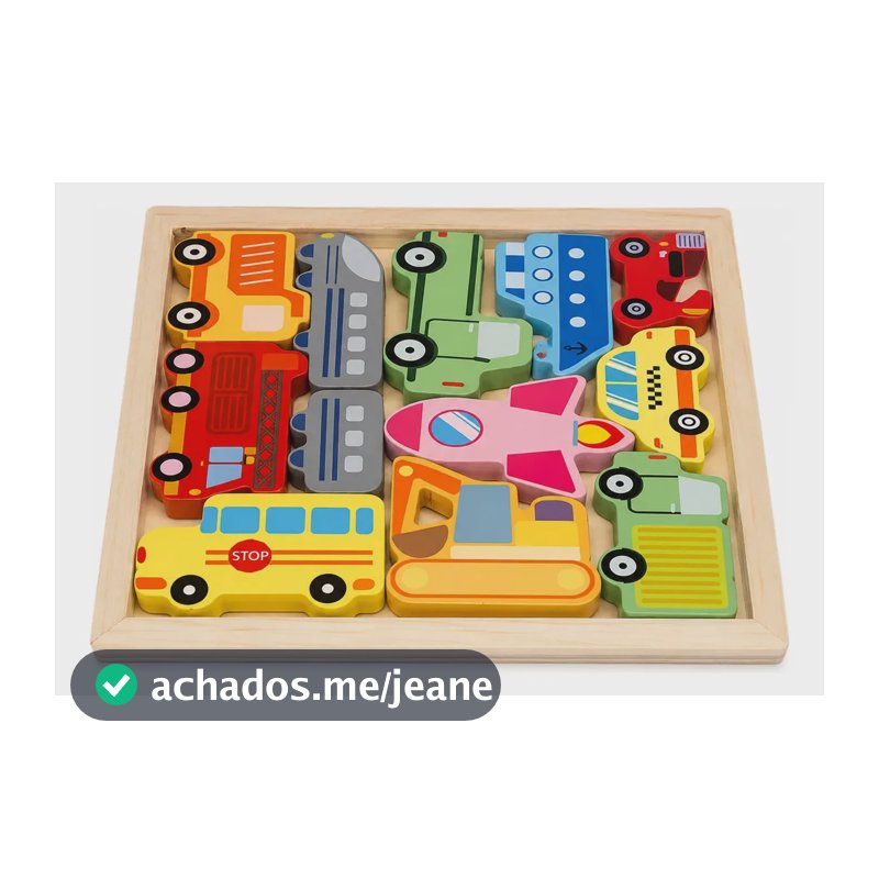 Quebra Cabeça Infantil Meios De Transporte Em Mdf Educativo