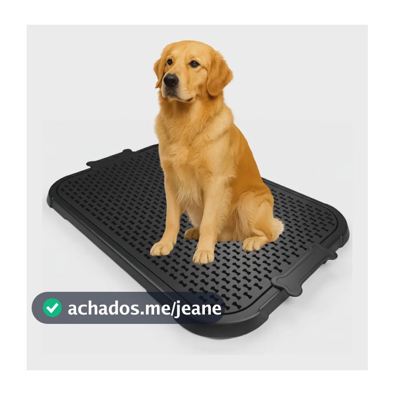Banheiro Pet Preto Grande Lavável Grade Alta Premium Preto