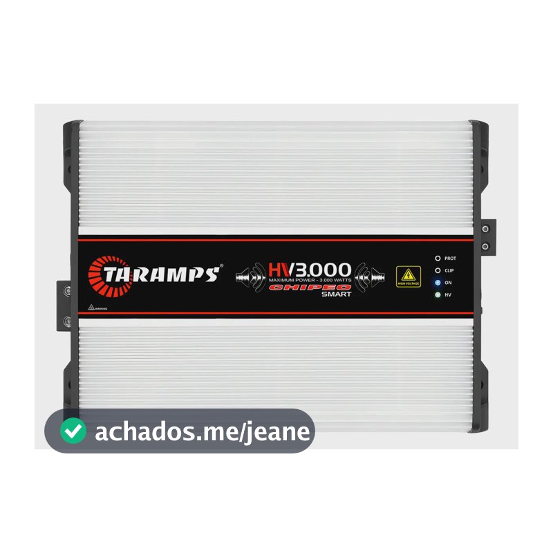 Módulo Taramps HV 3000 Chipeo Smart 3000W RMS para Som Automotivo de 1 Canal
